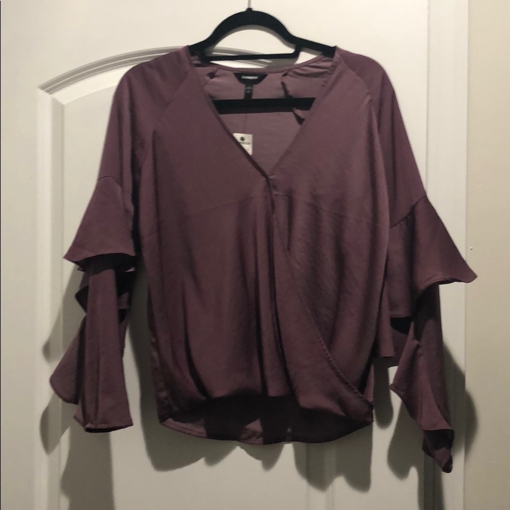 Express silk blouse top